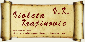 Violeta Krajinović vizit kartica
